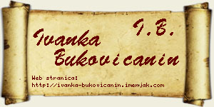 Ivanka Bukovičanin vizit kartica